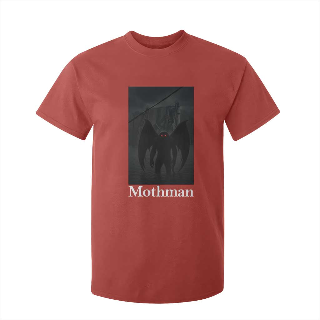 Mothman T Shirt For Kid Folklore Cryptid Gift Silver Bridge West Virginia TS12 Red Print Your Wear