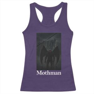 Mothman Racerback Tank Top Folklore Cryptid Gift Silver Bridge West Virginia TS12 Purple Print Your Wear