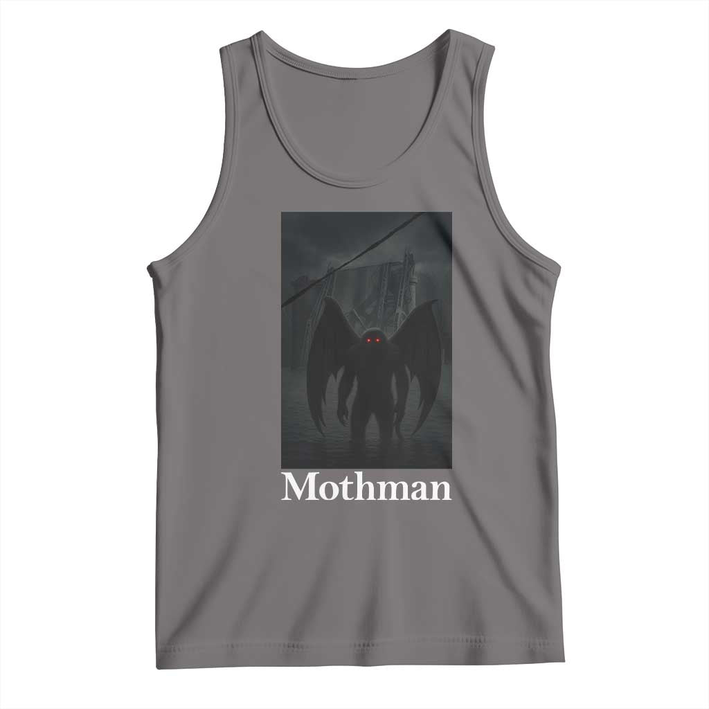 Mothman Tank Top Folklore Cryptid Gift Silver Bridge West Virginia TS12 Deep Heather Print Your Wear