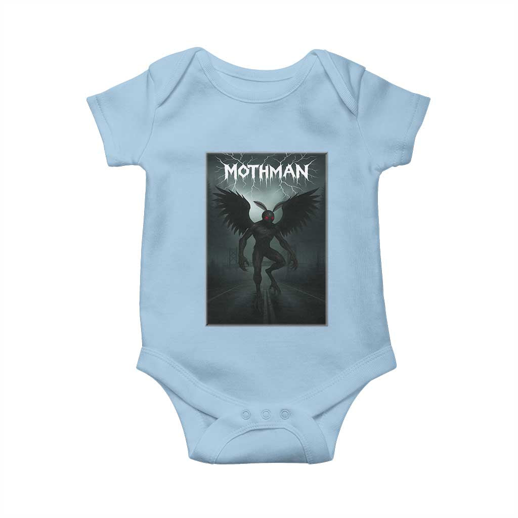 Mothman Baby Onesie Folklore Gothic Horror Cryptid Gift TS12 Light Blue Print Your Wear