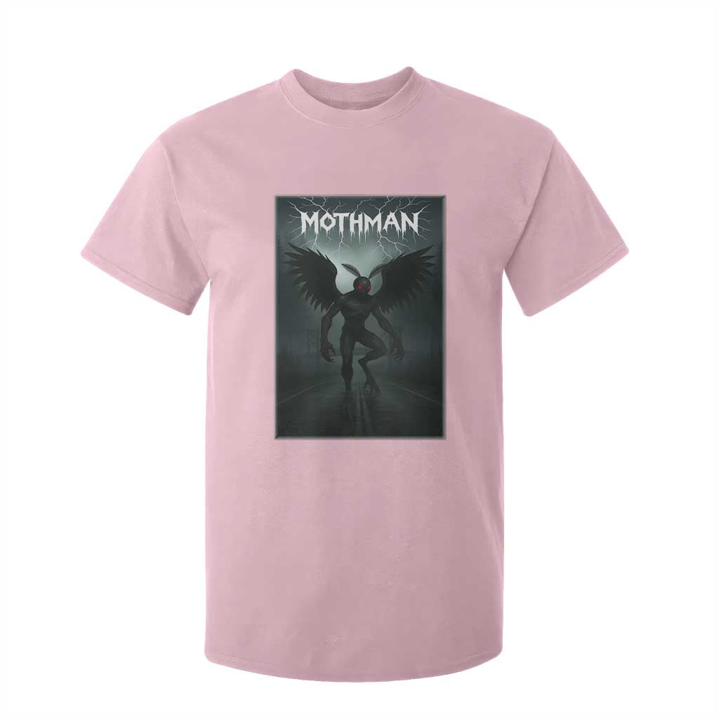 Mothman T Shirt For Kid Folklore Gothic Horror Cryptid Gift TS12 Light Pink Print Your Wear