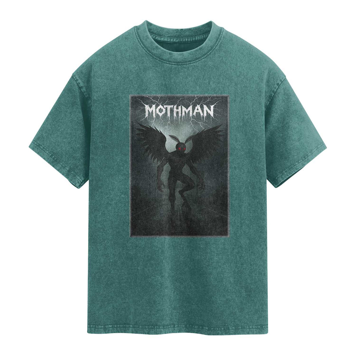 Mothman Washed Cotton T-Shirt Folklore Gothic Horror Cryptid Gift