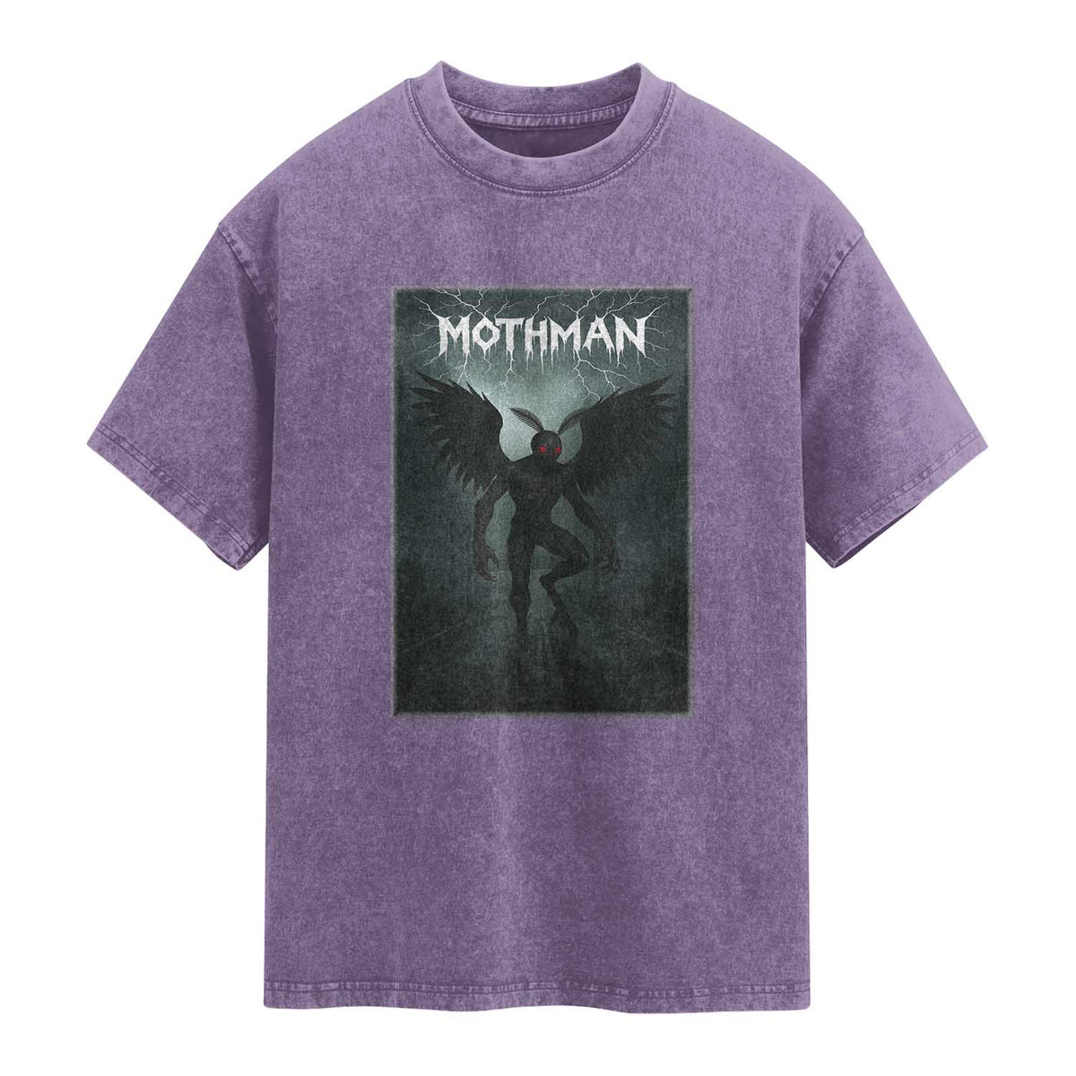 Mothman Washed Cotton T-Shirt Folklore Gothic Horror Cryptid Gift