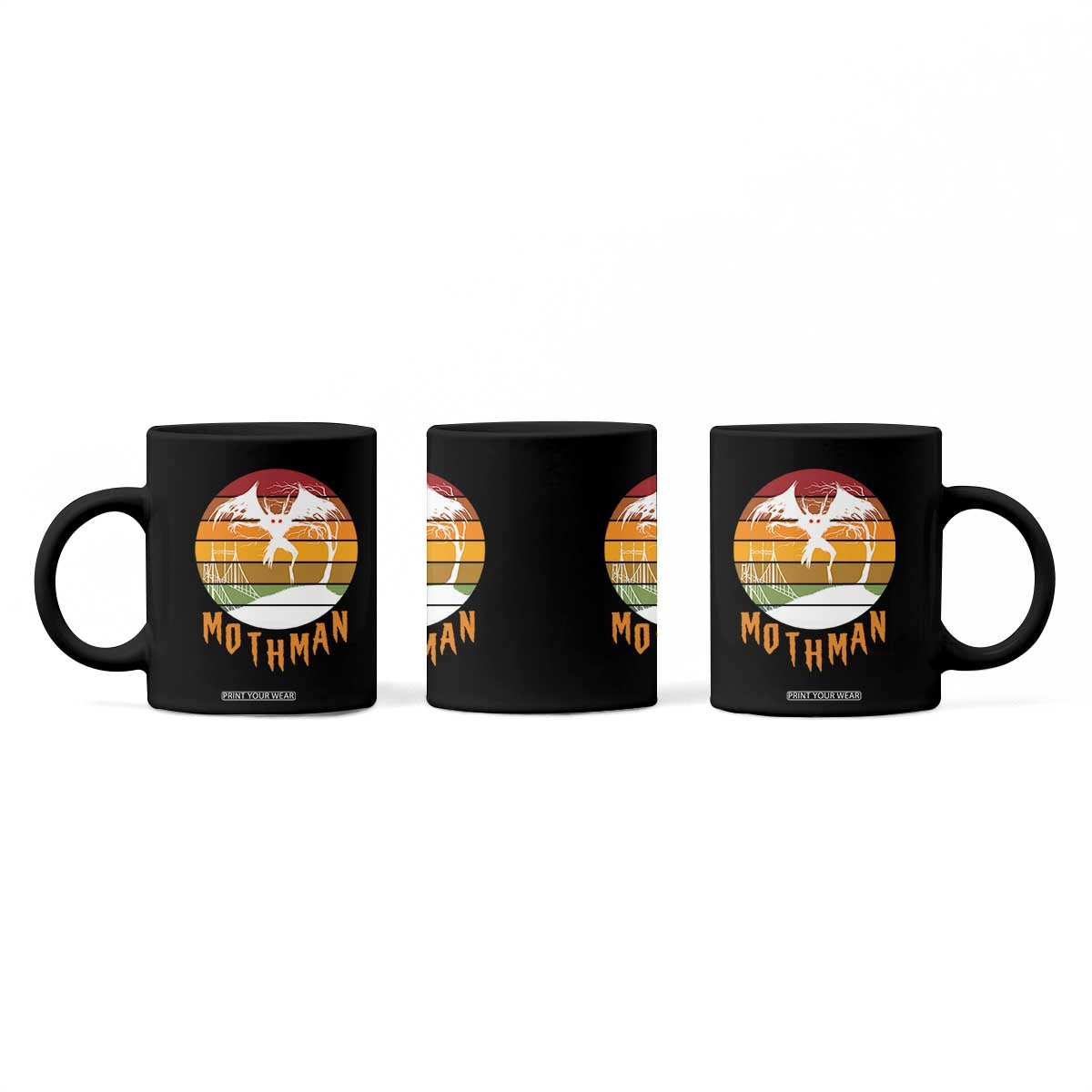 Mothman Coffee Mug Retro Vintage Cryptid Gothic Horror Gift TS12 Print Your Wear