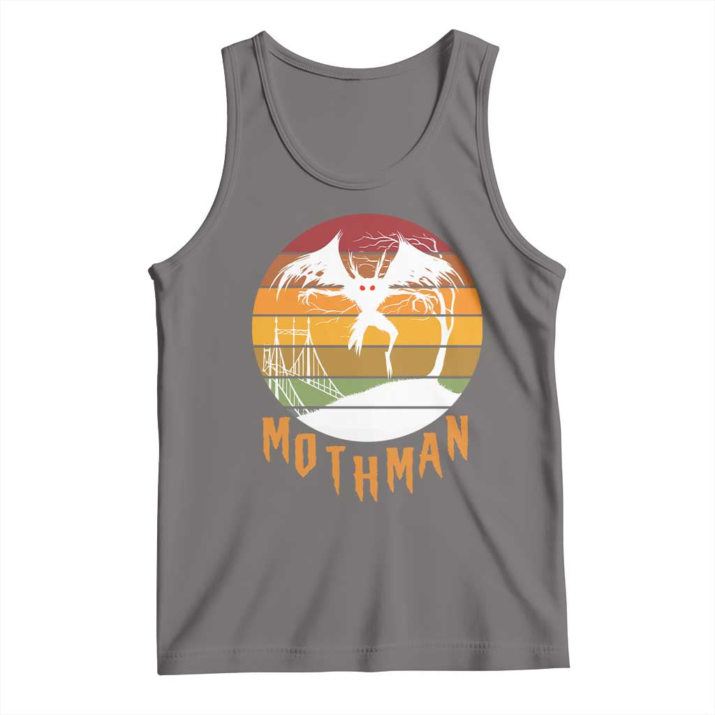 Mothman Tank Top Retro Vintage Cryptid Gothic Horror Gift TS12 Deep Heather Print Your Wear