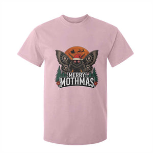 Mothman T Shirt For Kid Holiday Humor Merry Mothmas Cryptid Gift TS12 Light Pink Print Your Wear