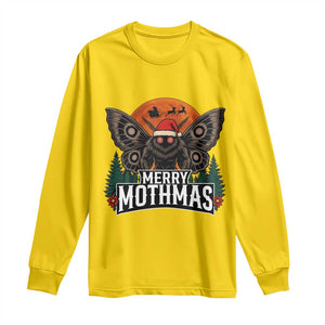 Mothman Long Sleeve Shirt Holiday Humor Merry Mothmas Cryptid Gift TS12 Daisy Print Your Wear