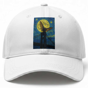 Mothman Starry Night Baseball Cap Van Gogh Cryptid Gift TS12 Print Your Wear
