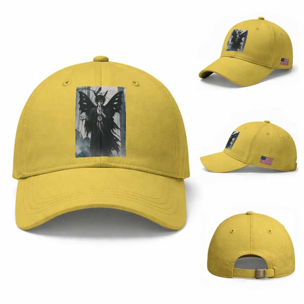 Mothman Sandman Baseball Cap Gothic Horror Fan Gift TS12 Baseball Cap Universal Fit Yellow Print Your Wear
