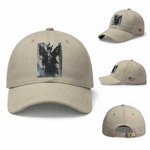 Mothman Sandman Baseball Cap Gothic Horror Fan Gift TS12 Baseball Cap Universal Fit Beige Print Your Wear