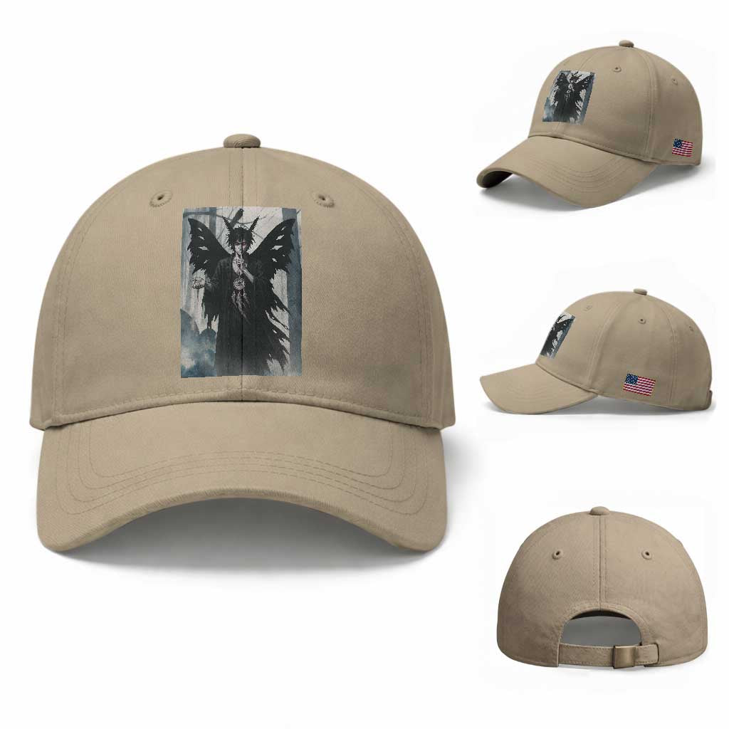 Mothman Sandman Baseball Cap Gothic Horror Fan Gift TS12 Baseball Cap Universal Fit Khaki Print Your Wear