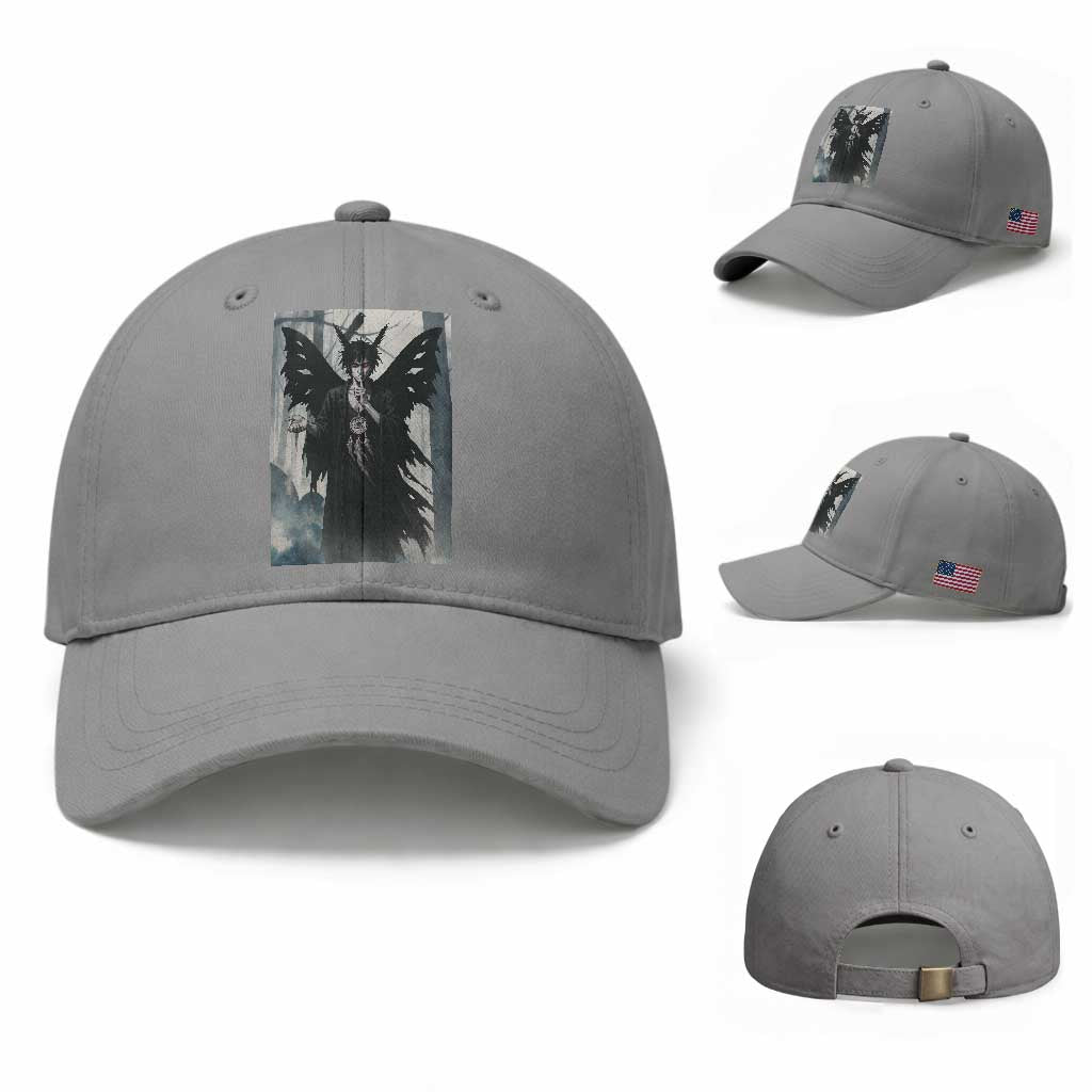 Mothman Sandman Baseball Cap Gothic Horror Fan Gift TS12 Baseball Cap Universal Fit Sport Gray Print Your Wear