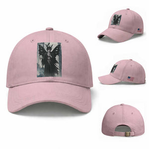 Mothman Sandman Baseball Cap Gothic Horror Fan Gift TS12 Baseball Cap Universal Fit Light Pink Print Your Wear