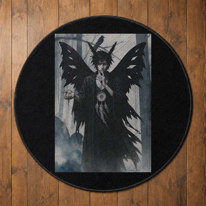 Mothman Sandman Round Rug Gothic Horror Fan Gift