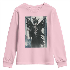 Mothman Sandman Youth Sweatshirt Gothic Horror Fan Gift TS12 Light Pink Print Your Wear