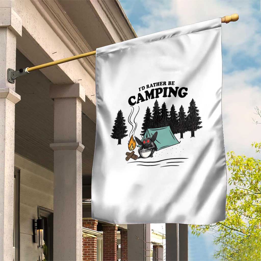 Mothman Garden Flag Id Rather Be Camping Funny Cryptid Gift TS12 Print Your Wear