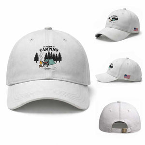 Mothman Baseball Cap Id Rather Be Camping Funny Cryptid Gift TS12 Baseball Cap Universal Fit White Print Your Wear
