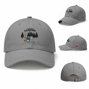 Mothman Baseball Cap Id Rather Be Camping Funny Cryptid Gift TS12 Baseball Cap Universal Fit Sport Gray Print Your Wear