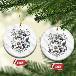 Cute Police Gear Law Enforcement Ceramic Ornament Cop Appreciation Gift Fun Officer Support