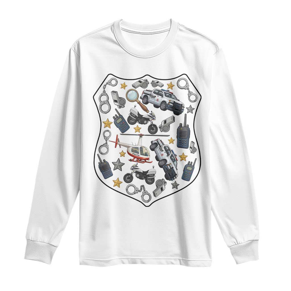 Cute Police Gear Law Enforcement Long Sleeve Shirt Cop Appreciation Gift Fun Officer Support