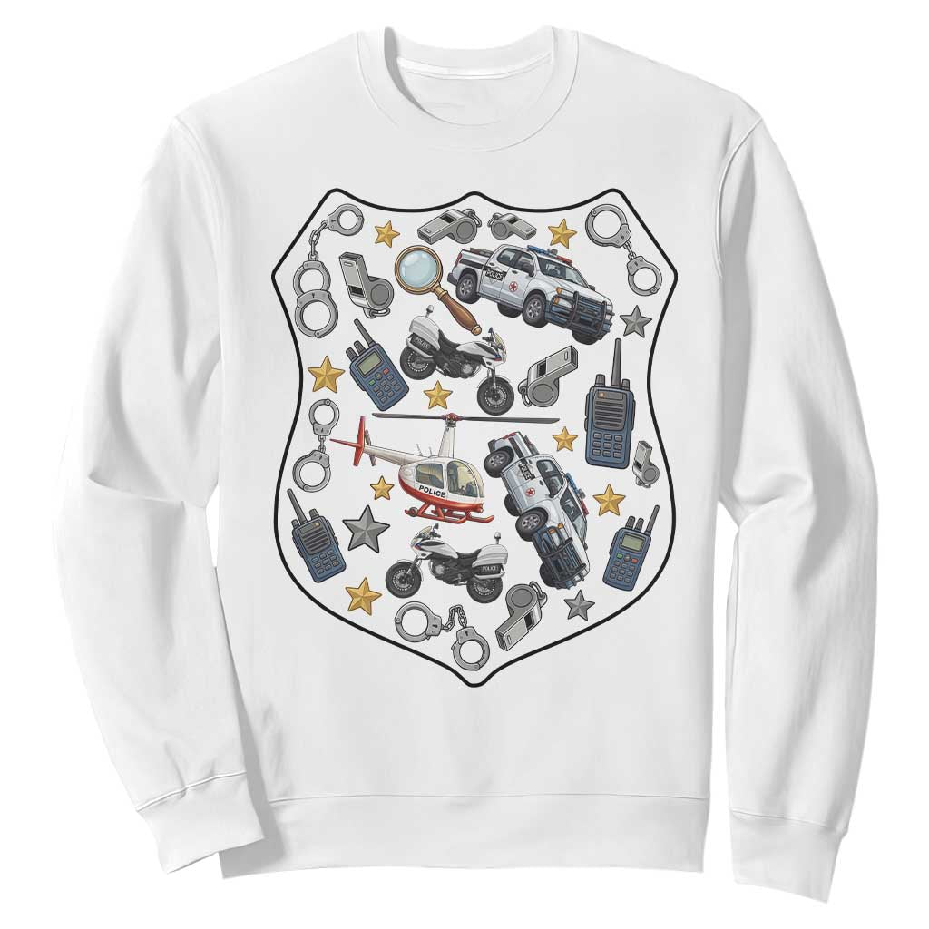 Cute Police Gear Law Enforcement Sweatshirt Cop Appreciation Gift Fun Officer Support