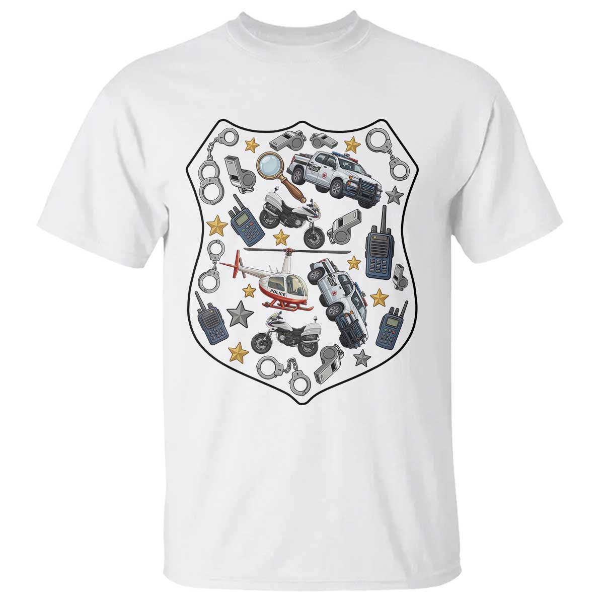 Cute Police Gear Law Enforcement T Shirt Cop Appreciation Gift Fun Officer Support