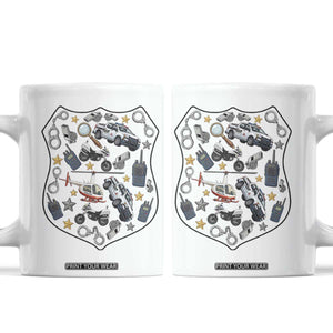Cute Police Gear Law Enforcement Coffee Mug Cop Appreciation Gift Fun Officer Support