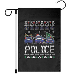 Police Car Xmas Garden Flag Funny Cop Christmas Holiday Gift