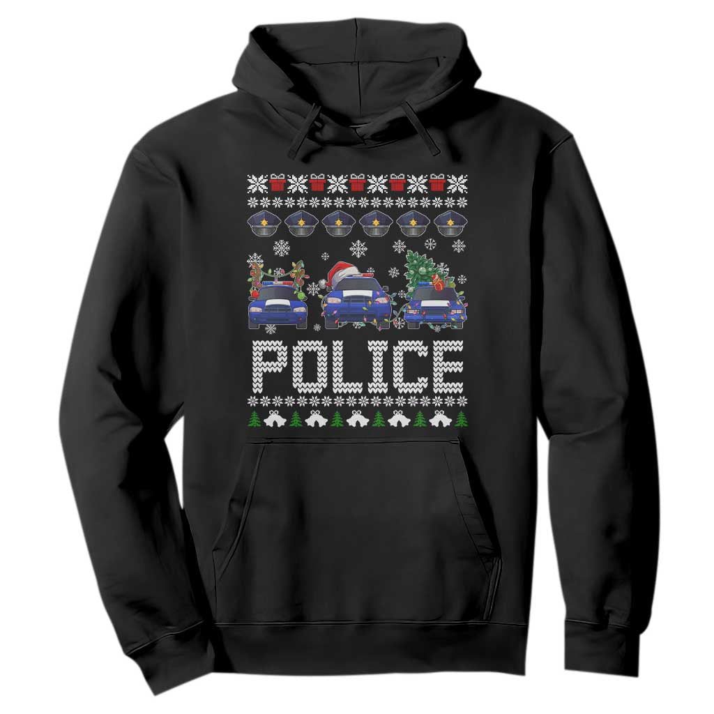 Police Car Xmas Hoodie Funny Cop Christmas Holiday Gift