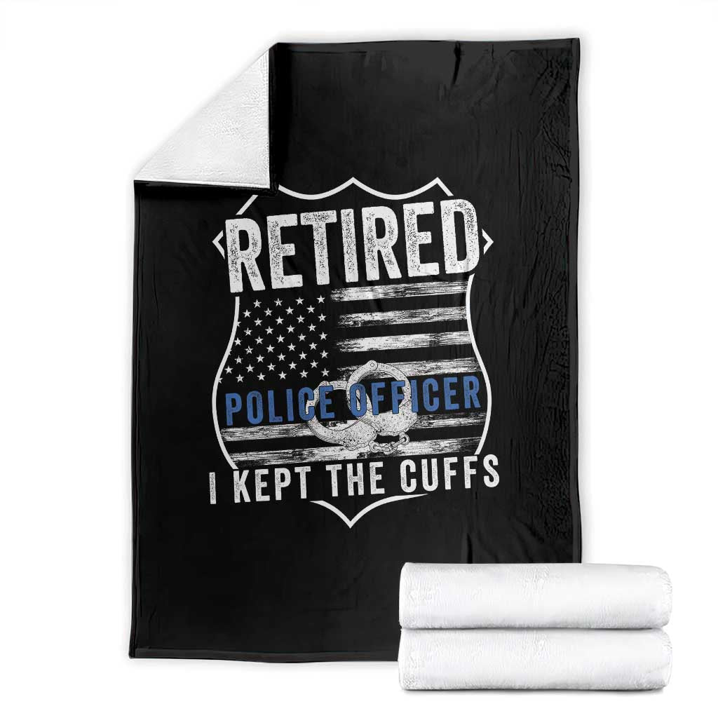 Police Retirement Throw Blanket I Kept The Cuffs Funny Policemen Gift