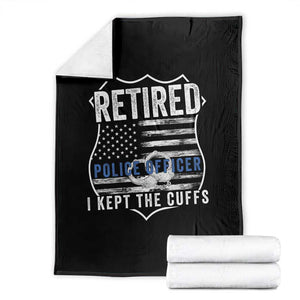 Police Retirement Throw Blanket I Kept The Cuffs Funny Policemen Gift