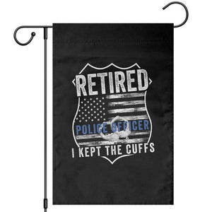 Police Retirement Garden Flag I Kept The Cuffs Funny Policemen Gift