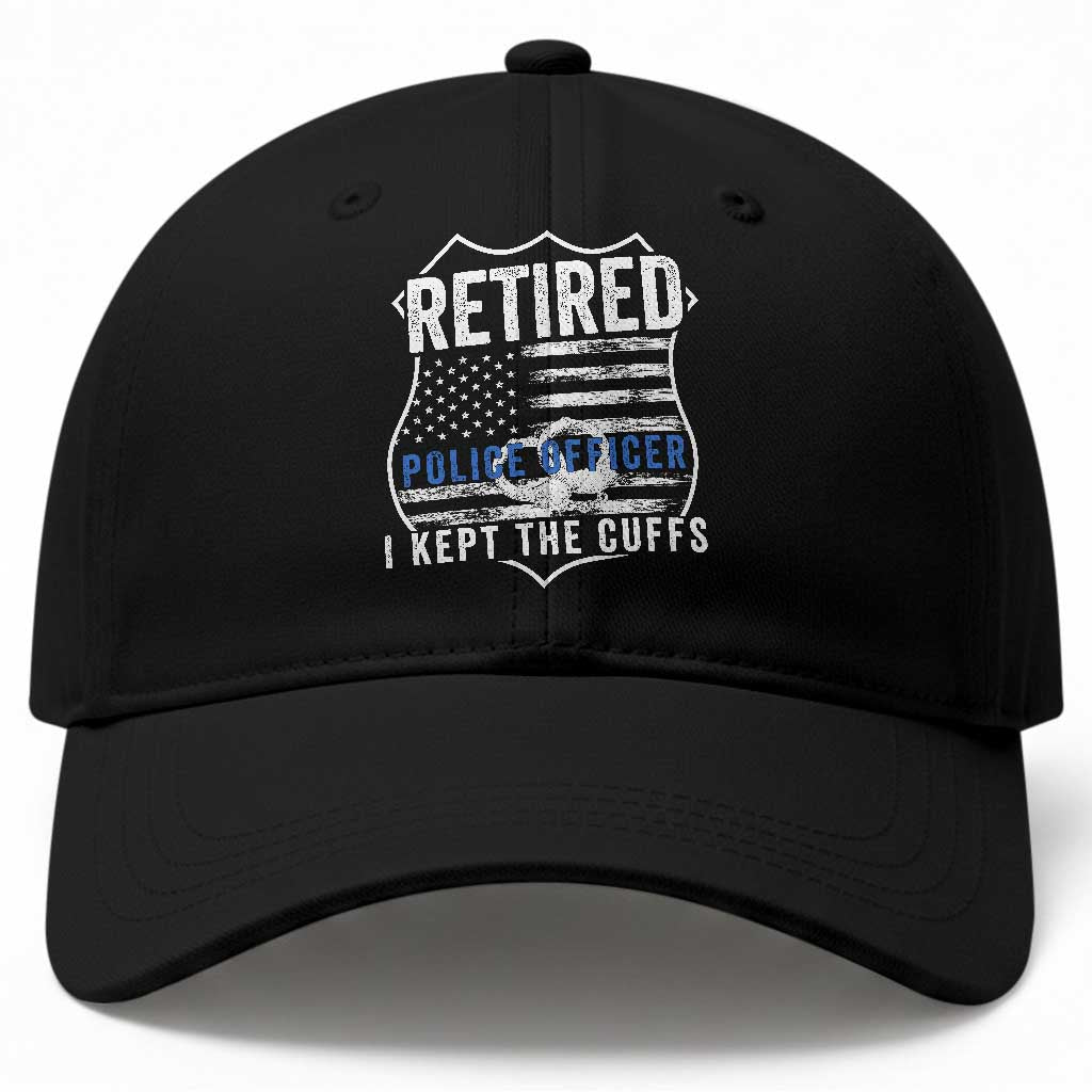 Police Retirement Baseball Cap I Kept The Cuffs Funny Policemen Gift