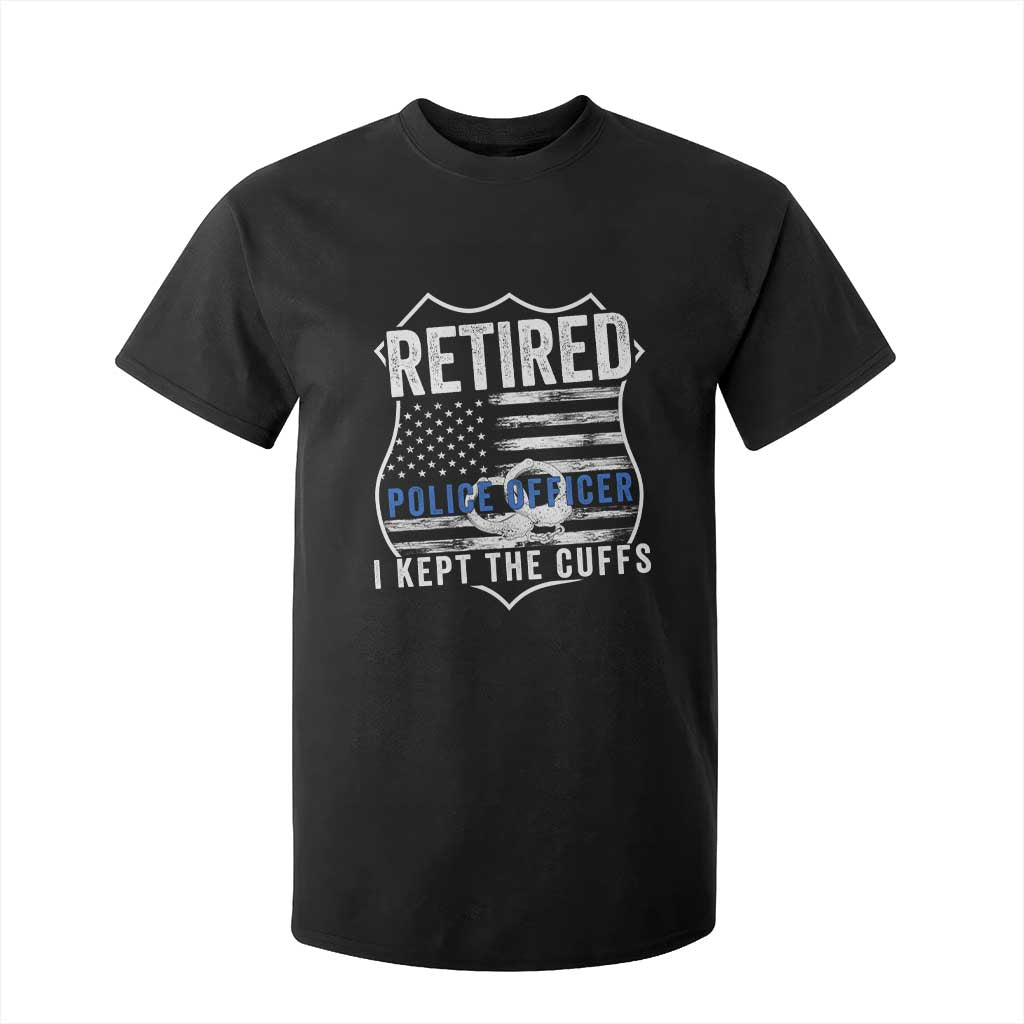 Police Retirement T Shirt For Kid I Kept The Cuffs Funny Policemen Gift