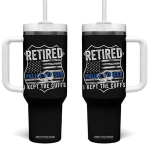 Police Retirement Tumbler With Handle I Kept The Cuffs Funny Policemen Gift