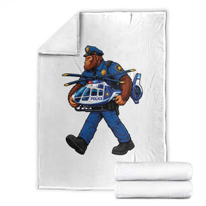 Funny Bigfoot Police Throw Blanket Law Enforcement Carrying Helicopter