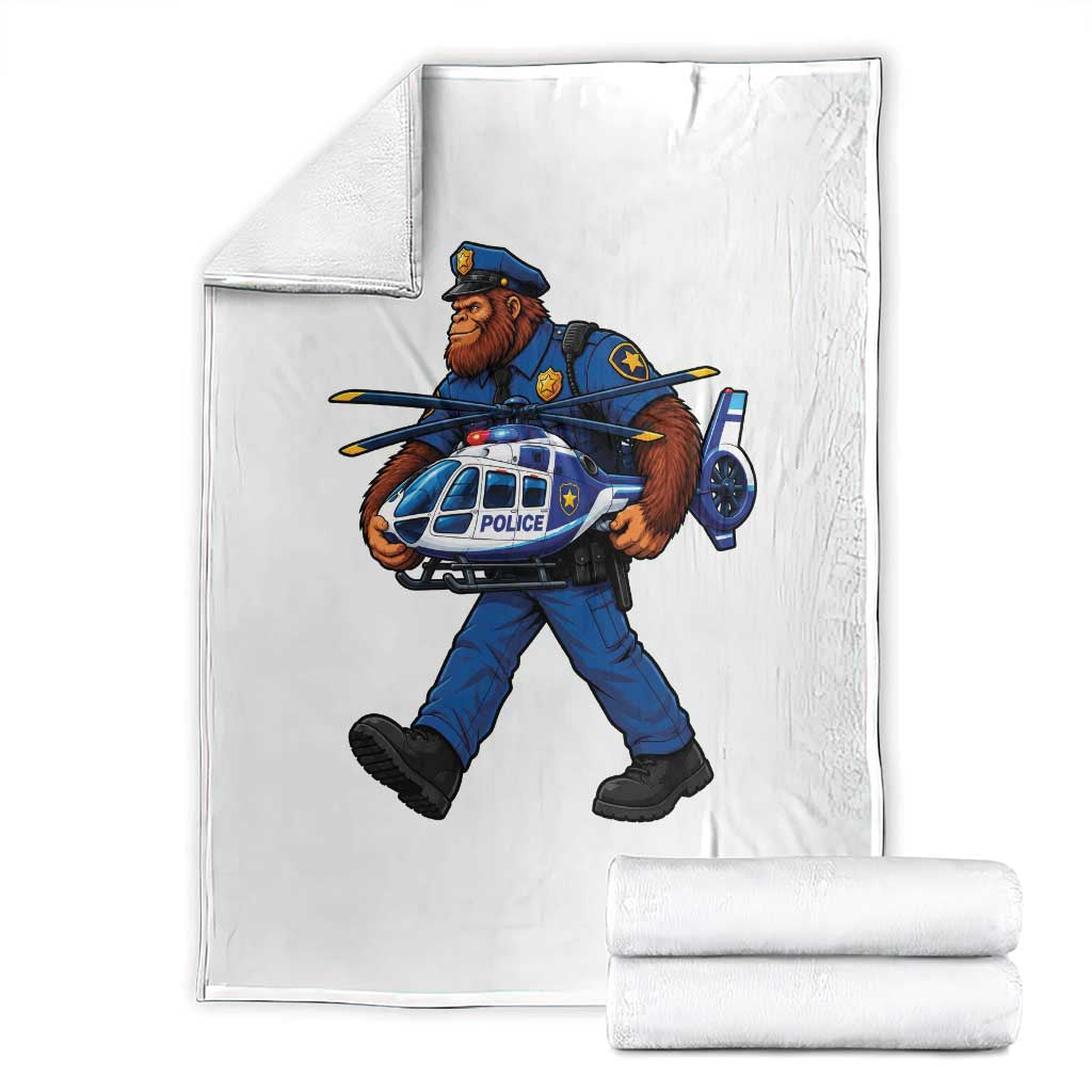 Funny Bigfoot Police Throw Blanket Law Enforcement Carrying Helicopter