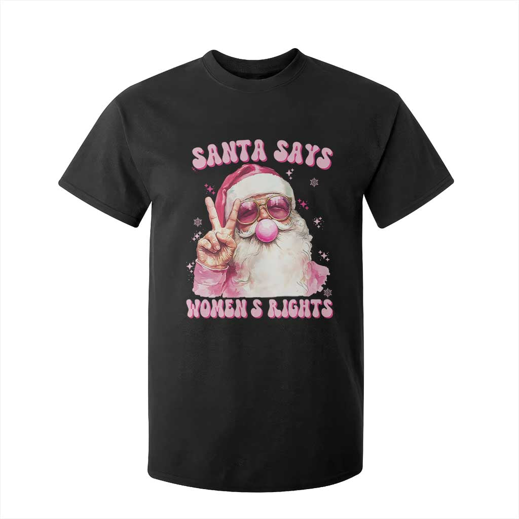 Funny Santa Says Womens Rights T Shirt For Kid Feminist Activist Christmas Gift TS12 Black Print Your Wear