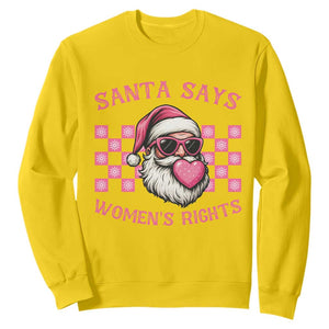 Funny Feminist Activist Christmas Sweatshirt Santa Says Womens Rights TS12 Daisy Print Your Wear