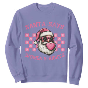 Funny Feminist Activist Christmas Sweatshirt Santa Says Womens Rights TS12 Violet Print Your Wear