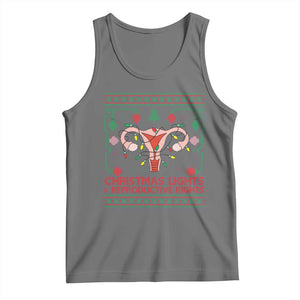 Christmas Lights And Reproductive Rights Tank Top Xmas Feminist Supporter Gift TS12 Black Heather Print Your Wear