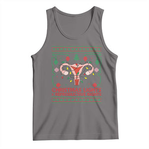 Christmas Lights And Reproductive Rights Tank Top Xmas Feminist Supporter Gift TS12 Deep Heather Print Your Wear