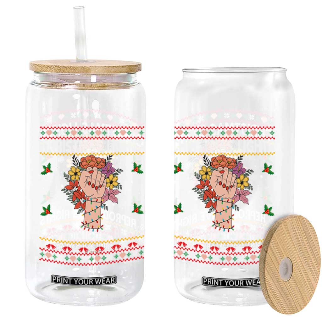 Funny Feminist Lights And Reproductive Rights Glass Can Ugly Christmas Gift TS12 Print Your Wear