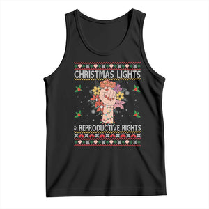 Funny Feminist Lights And Reproductive Rights Tank Top Ugly Christmas Gift TS12 Black Print Your Wear