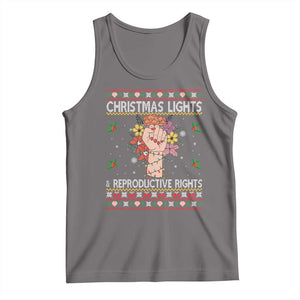 Funny Feminist Lights And Reproductive Rights Tank Top Ugly Christmas Gift TS12 Deep Heather Print Your Wear