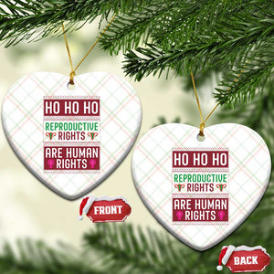 Funny Christmas Feminist Gift Ceramic Ornament Reproductive Rights Are Human Rights TS12 Print Your Wear