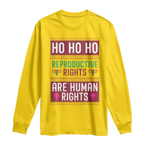 Funny Christmas Feminist Gift Long Sleeve Shirt Reproductive Rights Are Human Rights TS12 Daisy Print Your Wear