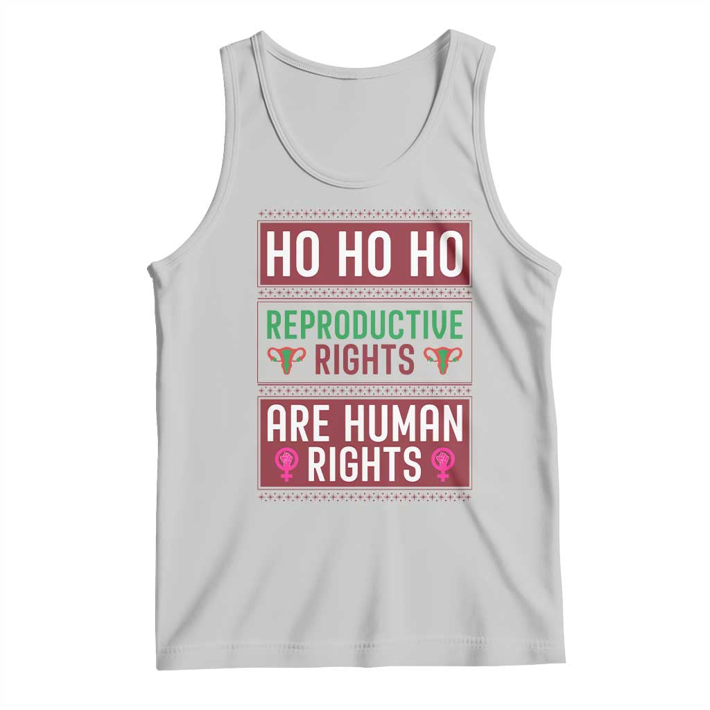 Funny Christmas Feminist Gift Tank Top Reproductive Rights Are Human Rights TS12 Ash Print Your Wear