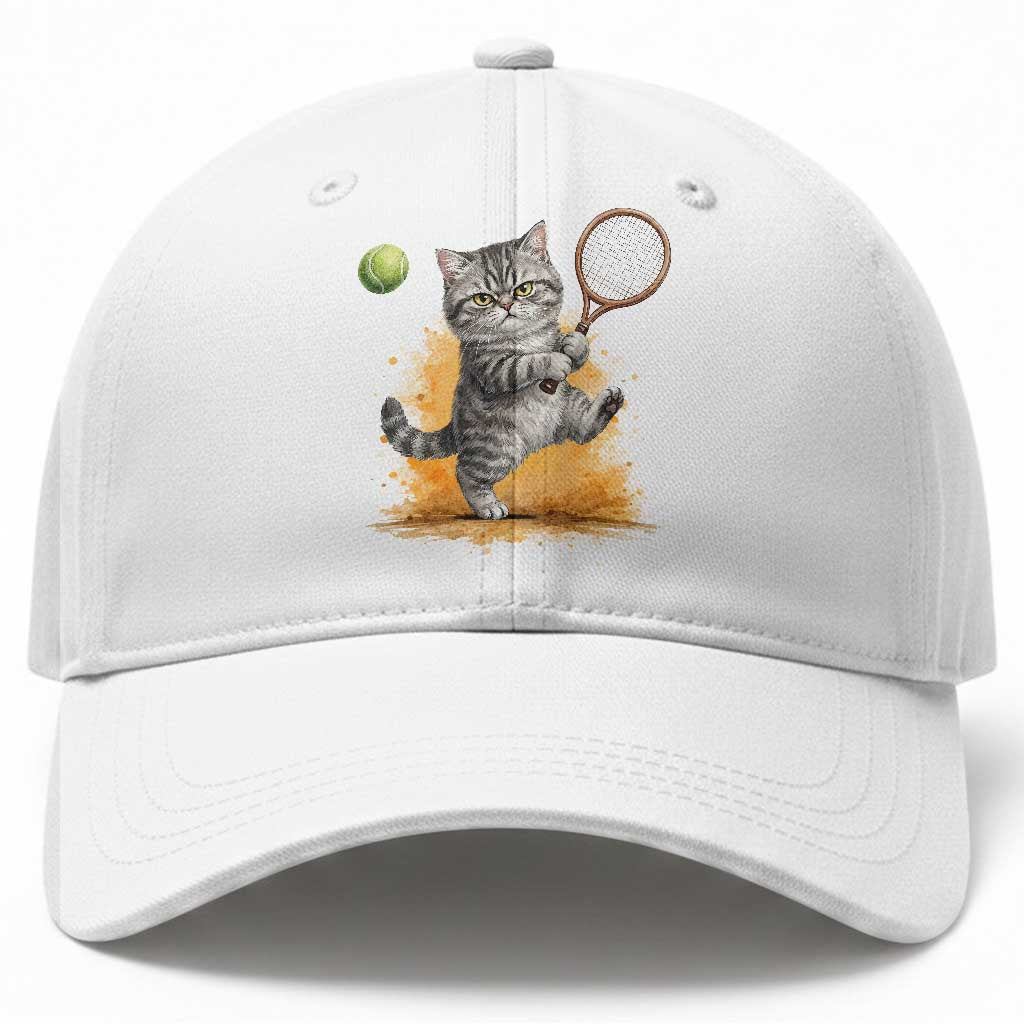 Funny Grumpy Cat Tennis Player Baseball Cap Gift For Tennis Fans TS12 Print Your Wear