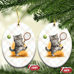 Funny Grumpy Cat Tennis Player Ceramic Ornament Gift For Tennis Fans TS12 Print Your Wear